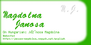 magdolna janosa business card